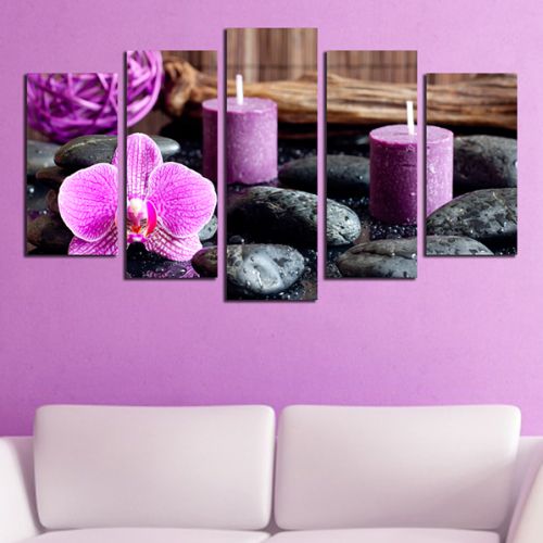 0322 Wall art decoration (set of 5 pieces) Spa composition