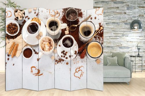 P9355 Decorative Screen Room divider Aromatic coffee (3,4,5 or 6 panels)