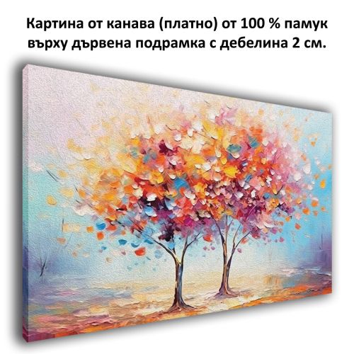 Картина Магични дървета в танц на цветовете 1094 от канава