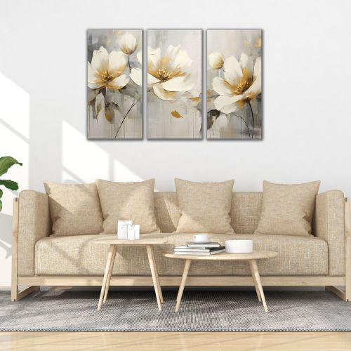 1099 Wall art decoration (set of 3 pieces)  Colors of Harmony - Abstraction