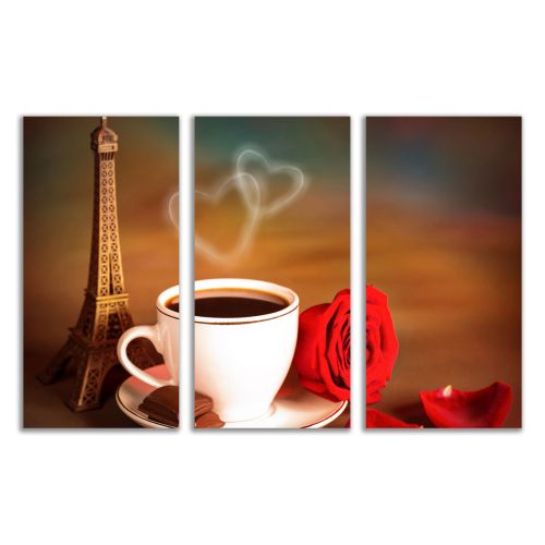 SALE0346 Картина-пано от 3 части, Материал: Канава, общ размер: 64х40 см.