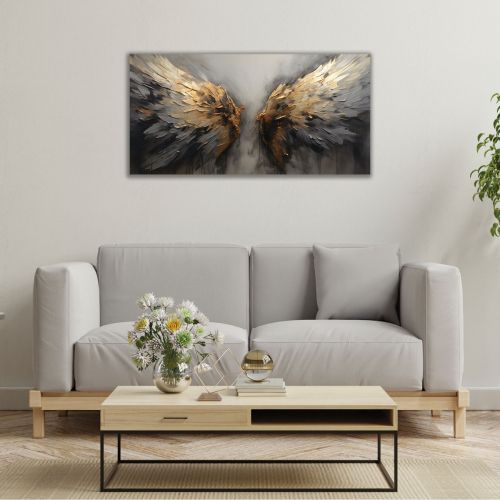 1106 Wall art decoration The Golden Wings of Silence