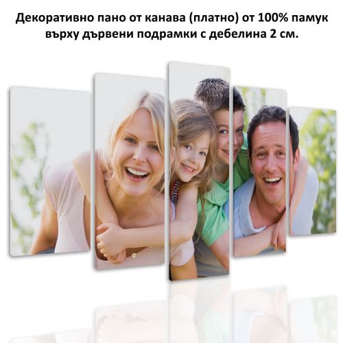 0539 Картина-пано от 5 части от снимка на клиент