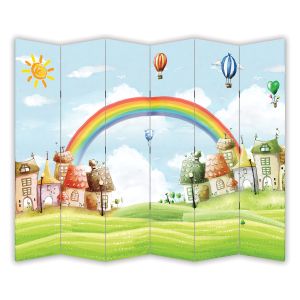 Декоративен параван Дъга  с 6 крила P9052 