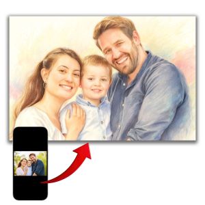 1123 ПАСТЕЛЕН ПОРТРЕТ от снимка - Спомен, който живее в интериора