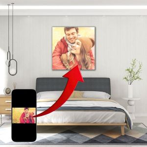 Картина ПОРТРЕТ от снимка подарък за спалня на канава1123