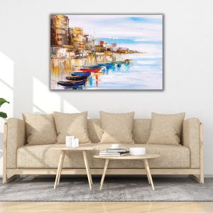 Картина Пристан - абстрактен морски пейзаж за оофис 1128 