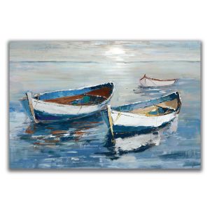 Картина Тихо пристанище - абстрактен морски пейзаж за стена -1130 