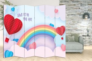 P9118 Decorative Screen Room divider Love is in the air (3,4,5 or 6 panels)