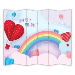 P9118 Decorative Screen Room divider Love is in the air (3,4,5 or 6 panels)
