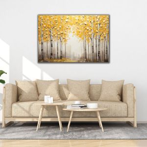 Картина Шепотът на брезовите листа - горски пейзаж за всекидневна 1132 