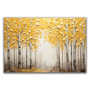 Картина Шепотът на брезовите листа - горски пейзаж за стена 1132 
