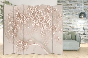 Декоративен параван Изящни клони, обсипани с нежни цветове за стая P9314