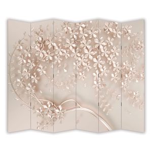 P9341 Декоративен параван Изящни клони, обсипани с нежни цветове (3, 4, 5 или 6 части)