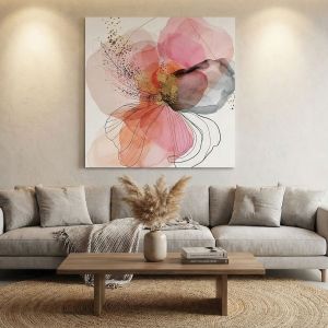 Картина Шепотът на розовия цвят за хол 1140