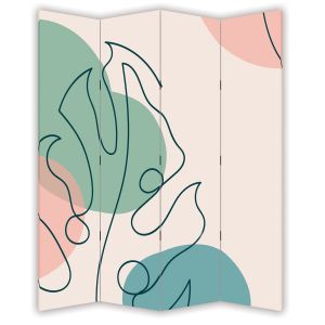 P9357 Decorative Screen Room divider Abstract Pastel Design (3,4,5 or 6 panels)