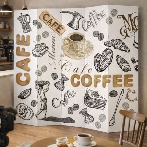 Декоративен параван Винтидж кафе за заведение P9359 