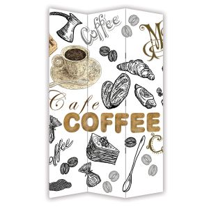 P9359 Декоративен параван Винтидж кафе  (3, 4, 5 или 6 части)