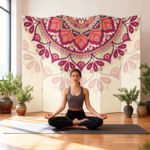 P9361 Decorative Screen Room divider Boho Mandala (3,4,5 or 6 panels)