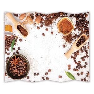 P9356 Decorative Screen Room divider The secrets of aromatic coffee (3,4,5 or 6 panels)