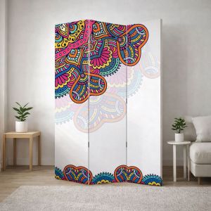 P9362 Decorative Screen Room divider Color Mandala (3,4,5 or 6 panels)