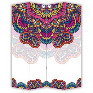 P9362 Декоративен параван Цветна Мандала (3, 4 , 5 или 6 части)