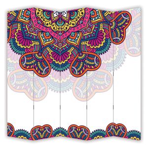 P9362 Декоративен параван Цветна Мандала (3, 4 , 5 или 6 части)