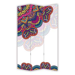 P9362 Декоративен параван Цветна Мандала (3, 4 , 5 или 6 части)