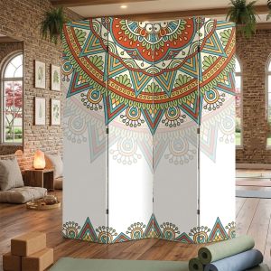 P9363 Decorative Screen Room divider Color Mandala (3,4,5 or 6 panels)