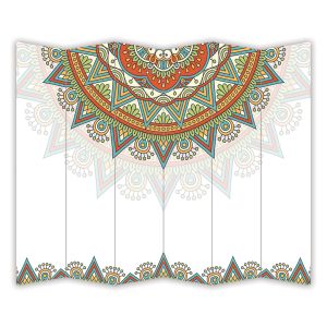 P9363 Декоративен параван Цветна Мандала (3, 4 , 5 или 6 части)