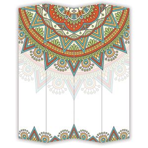 P9363 Декоративен параван Цветна Мандала (3, 4 , 5 или 6 части)