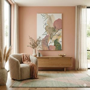 1144 Wall art decoration Silence in Pink and Gold