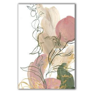 1144 Wall art decoration Silence in Pink and Gold