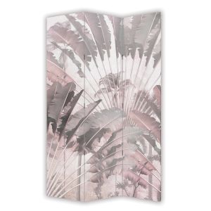 P9310 Decorative Screen Room divider Tropical elegance in pastel pink (3,4,5 or 6 panels)