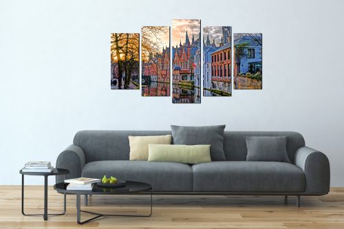 Wall art set 5 pieces Bruges