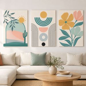 1145 Wall art decoration (set of 3 pieces) Boho Harmony