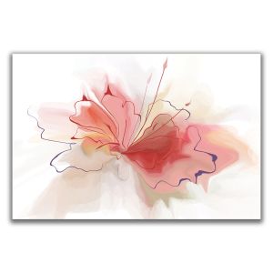 Картина Нежна експлозия с абстрактно цвете в корКартина Нежна експлозия с абстрактно цвете в коралео цвят за съвременен интериор 1147