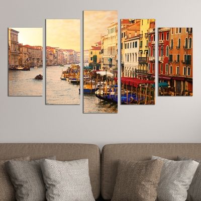 0363 Картина-пано от 5 части Венеция