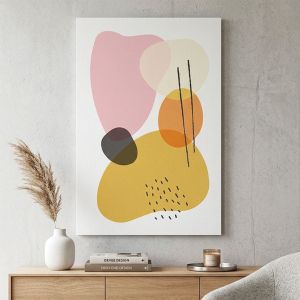 1152 Wall art decoration Balance of shapes and colors - Pastel abstraction