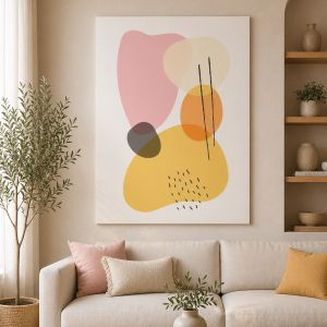 1152 Wall art decoration Balance of shapes and colors - Pastel abstraction