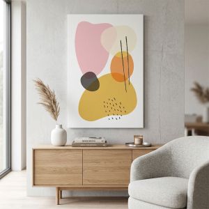 1152 Wall art decoration Balance of shapes and colors - Pastel abstraction