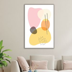 1152 Wall art decoration Balance of shapes and colors - Pastel abstraction