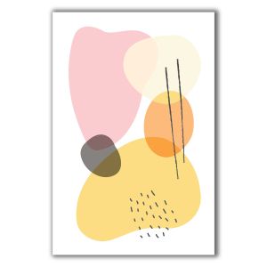 1152 Wall art decoration Balance of shapes and colors - Pastel abstraction