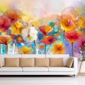 T0550 Wallpaper Abstract flowers