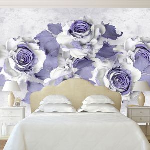 T0751 Wallpaper 3D Abstract roses