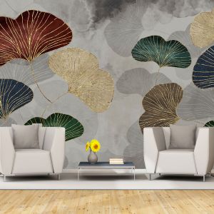 T0954 3D Wallpaper Abstract leaves