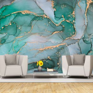 T0987 Wallpaper Abstraction with flowing colors