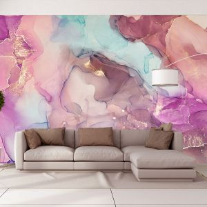 T0989 Wallpaper Abstraction with flowing colors