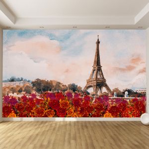 T9045 Wallpaper Paris - colorful landscape