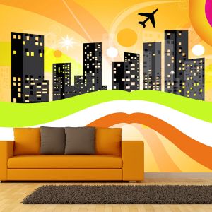 T0770 Wallpaper Abstract city